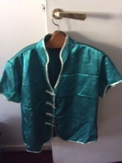 Camisa Modelo Chino , Cuello Mao, Color Verde Talle  M/large