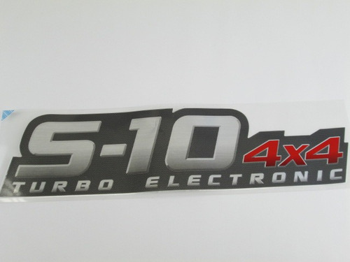 Emblema S-10 4x4 Turbo-eletrotônico