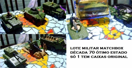 Raríssimo Lote Militar Matchbox 9 Peças Anos 70