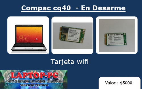 Tarjeta Wifi Compaq Presario Cq40