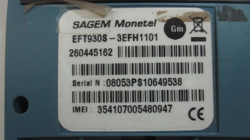 Sagem Monetel Eft930s Recarga Movil (Usado)