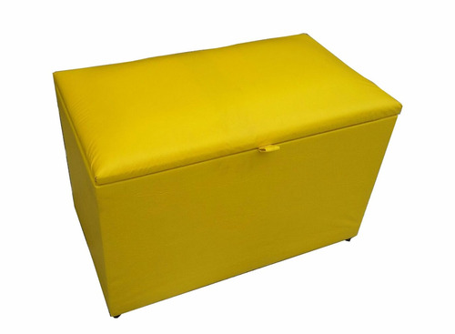 Puff Bau Multiuso Tamanho Grande 70cm Larg - Cor Amarelo