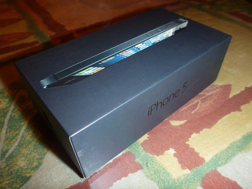 Caja iPhone 5 Negro 16gb Manual,sacachip,sticker,cajita Audi