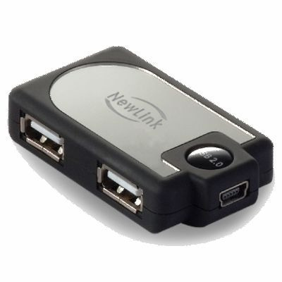 Mini Hub Usb 2.0 Connection Suporta Hd Externo - Hb202 