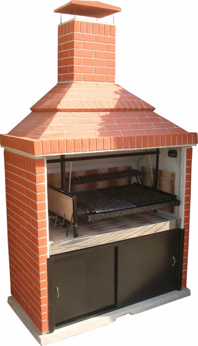Parrilla 1,4 M Puertas Churrasquera Div Fuego Calienta Asado