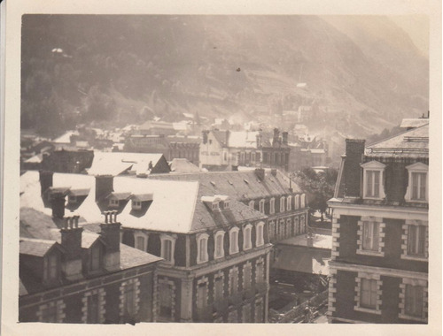 Antigua Fotografia Vista Comuna De Cauterets Francia