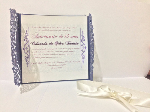 Imagem 3 de 4 de 40 Convites De Aniversário Casamento Formatura 15 Anos Luxo