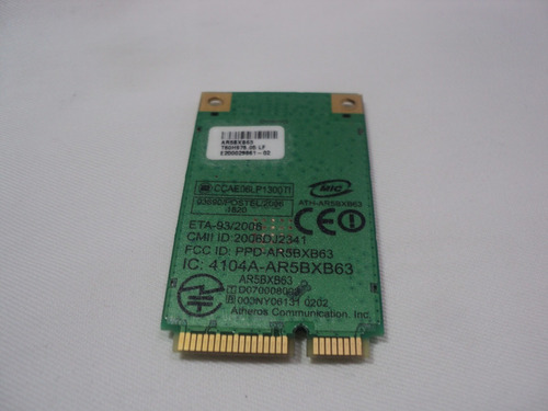 Placa Rede Mini Pci Atheros Wi Fi T60h976.05 Lf Sony Vgn