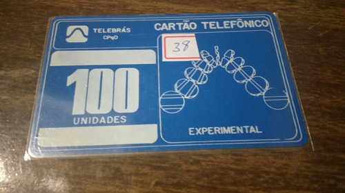 Cartão Telefone Telebrás Experimental 100 Unidade Azul 38