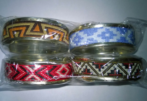 Pulsera De Alpaca Y Guarda Pampa X10 De 2cm