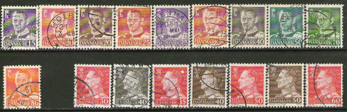 Dinamarca 2 Series No Completas X 17 Sellos Usados 1948-67 