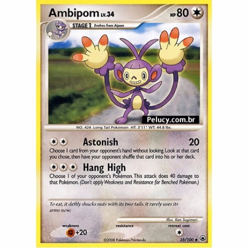 Ambipom - Pokémon Normal Incomum 35/100 - Pokemon Card Game