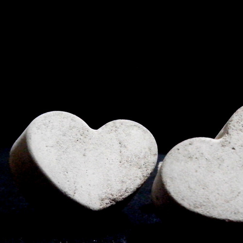 Perchero Corazon Para Pared 3 Perchas En Cemento Concreto.