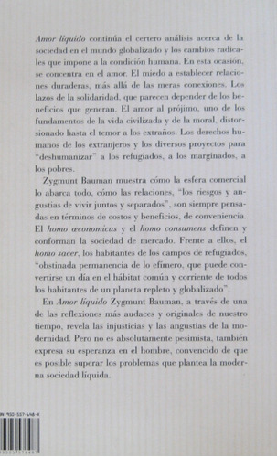 Amor Líquido, Zygmunt Bauman, Ed. Fce