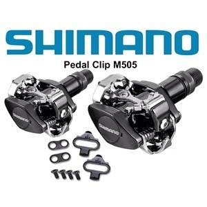 Pedal Shimano M505 Clip Par Com Taquinhos Mtb Bicicleta