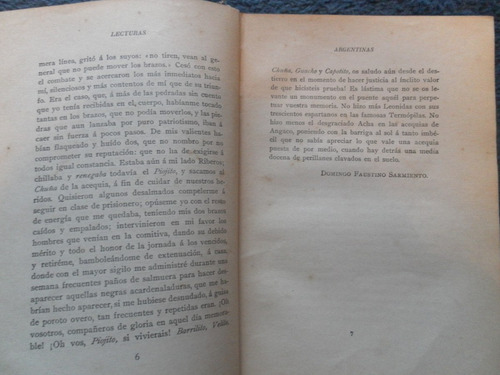 Lecturas Argentinas.1909 Para Escuelas De La República.