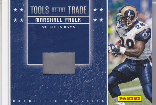 2013 Panini Used Shoe Material Marshall Faulk Rb Rams