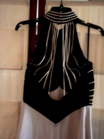 Remato Elegante Vestido Fiesta Largo T'-8 Usa Beige Y Negro