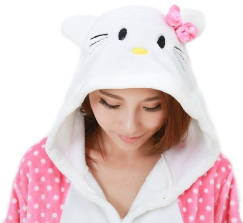 Pijama Enterito Kigurumi Hello Kitty Lunares Kawaii