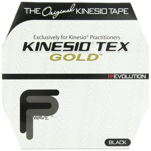 Kinesio Tex De Agua Del Oro Cinta Resistente Negro 2 Pulgada