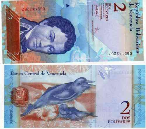 Billete Venezuela 2 Bolivares Año 2012 Fauna Sin Circular