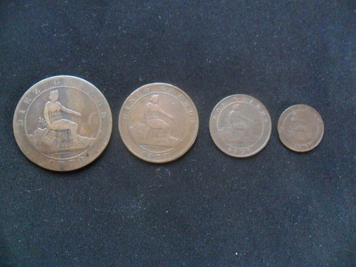 Monedas Serie Cobre España 1870 (a01)