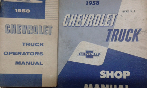 2 Manuales, De Uso Y Taller: Pick-up / Camión Chevrolet 1958