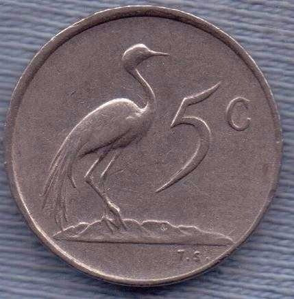 Sudafrica 5 Cents 1968 * Presidente *