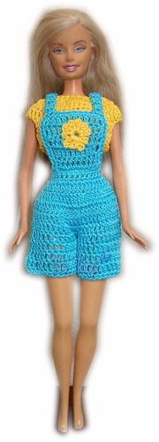 A Pedido Conjunto De Ropa Para Barbie Tejido Crochet