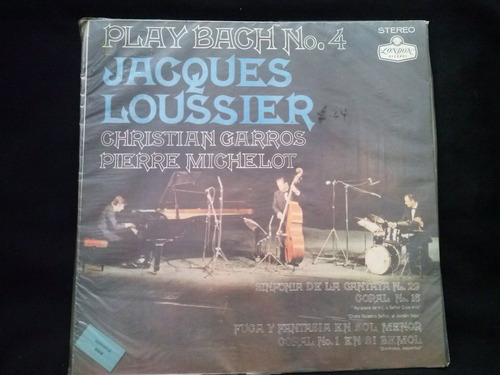 Lp Jacques Loussier Play Bach N° 4