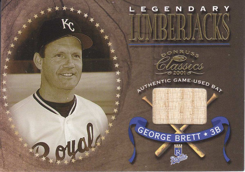 2001 Classics Legendary Bat George Brett 3b Royals