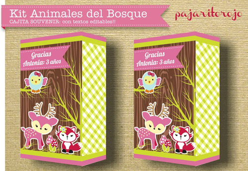 Kit Animales Del Bosque Nena