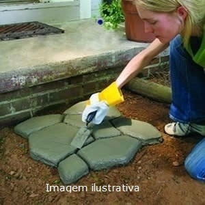 Forma Piso Jardim Calçada Concreto .43x42x4 C / Manual Uso