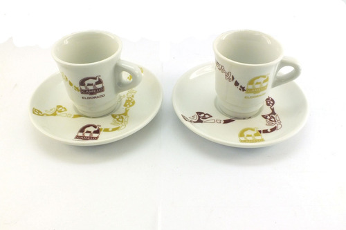 Conjunto De 06 Xícaras Com Pires - Camelo Eldorado B2205