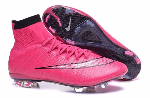 chuteira nike botinha rosa