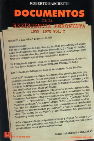 Imagen 1 de 1 de Documentos Resistencia Peronista 55-70 Vol 1 Baschetti (dlc)