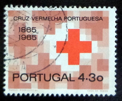 Portugal, Sello Yv. 970 4e30 Cruz Roja 65 Usado L7288