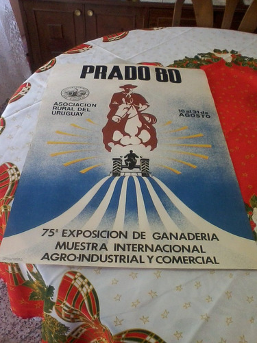 Afiche Cartel 75/a Exposicion Ganadera Rural Prado Año 1980