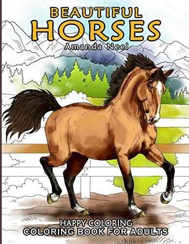 Libro De Colorante Para Adultos - Beautiful Horses