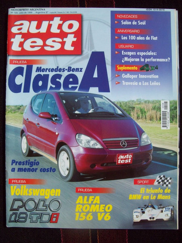 Auto Test 105 7/99 Mercedes Benz Clase A Vw Polo 1.9 Tdi