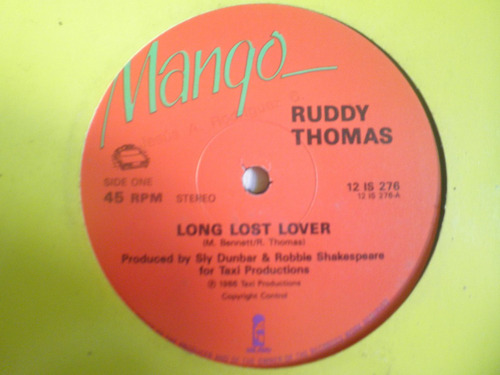 Disco Remix Reggae Ruddy Thomas / Nambo/ Sly & Robbie (1986)