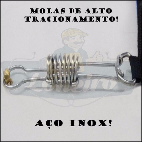 36 Mola Inox Tração Capa Lona Piscina + 36 Parafuso + Barra