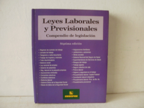 Leyes Laborales Y Previsionales -    Legislacion 