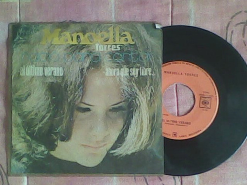 Disco Single De Acetato Chico 45 Rpm Manoella Torres