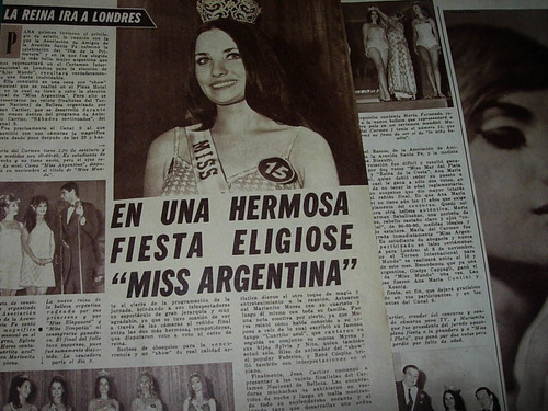 Miss Argentina Mar Sabaliuskas Clipping Revista Radiolandia