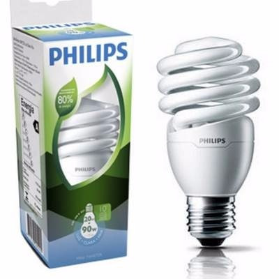 Pack 12 Lampara Bajo Consumo Philips 220v 23w=100w Frio