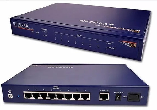 Roteador Netgear Fvs318 Prosafe Vpn Fire8 Port 10/100 Switch