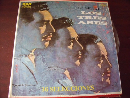 Lp Los Tres Ases, Album Con 3 Discos,