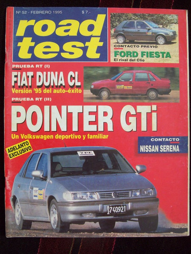 Road Test 52 2/95 Vw Pointer Gti Fiat Duna Cl Ford Fiesta