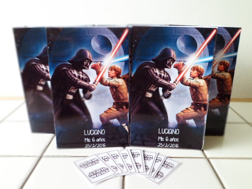 10 Bolsitas Cumpleaños Personalizadas Star Wars